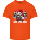 Acid Christmas Skulls Kids T-Shirt Childrens Orange