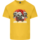 Acid Christmas Skulls Kids T-Shirt Childrens Yellow