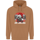 Acid Christmas Skulls Mens 80% Cotton Hoodie Caramel Latte