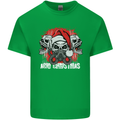 Acid Christmas Skulls Mens Cotton T-Shirt Tee Top Irish Green