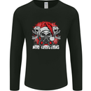 Acid Christmas Skulls Mens Long Sleeve T-Shirt Black