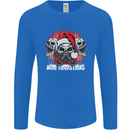 Acid Christmas Skulls Mens Long Sleeve T-Shirt Royal Blue