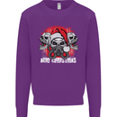 Acid Christmas Skulls Mens Sweatshirt Jumper Purple