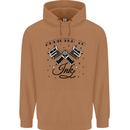Addicted to Ink Tattoo Artist Tats Mens 80% Cotton Hoodie Caramel Latte