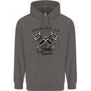 Addicted to Ink Tattoo Artist Tats Mens 80% Cotton Hoodie Charcoal