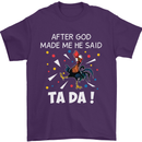 After God Made Me He Said TA DA Funny Mens T-Shirt Cotton Gildan Purple