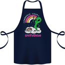 Alien Embrace Your Weirdness Funny LGBT Cotton Apron 100% Organic Navy Blue