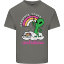 Alien Embrace Your Weirdness Funny LGBT Mens Cotton T-Shirt Tee Top Charcoal