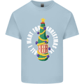 All I Want for Christmas Is Beer Mens Cotton T-Shirt Tee Top Light Blue