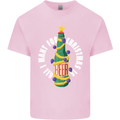 All I Want for Christmas Is Beer Mens Cotton T-Shirt Tee Top Light Pink