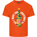 All I Want for Christmas Is Beer Mens Cotton T-Shirt Tee Top Orange