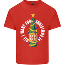 All I Want for Christmas Is Beer Mens Cotton T-Shirt Tee Top Red