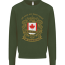 All Men Are Born Equal Canadian Canada Mens Sweatshirt Jumper Forest Green