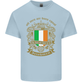 All Men Are Born Equal Irish Ireland Mens Cotton T-Shirt Tee Top Light Blue