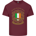 All Men Are Born Equal Irish Ireland Mens Cotton T-Shirt Tee Top Maroon