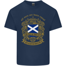 All Men Are Born Equal Scotland Scottish Mens Cotton T-Shirt Tee Top Navy Blue