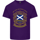 All Men Are Born Equal Scotland Scottish Mens Cotton T-Shirt Tee Top Purple