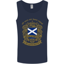 All Men Are Born Equal Scotland Scottish Mens Vest Tank Top Navy Blue
