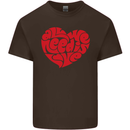 All You Need Is Love Heart Peace Mens Cotton T-Shirt Tee Top Dark Chocolate