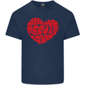 All You Need Is Love Heart Peace Mens Cotton T-Shirt Tee Top Navy Blue
