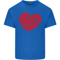 All You Need Is Love Heart Peace Mens Cotton T-Shirt Tee Top Royal Blue