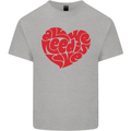 All You Need Is Love Heart Peace Mens Cotton T-Shirt Tee Top Sports Grey