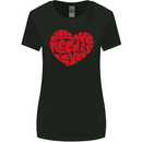All You Need Is Love Heart Peace Womens Wider Cut T-Shirt Black