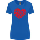 All You Need Is Love Heart Peace Womens Wider Cut T-Shirt Royal Blue