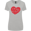 All You Need Is Love Heart Peace Womens Wider Cut T-Shirt Sports Grey