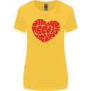 All You Need Is Love Heart Peace Womens Wider Cut T-Shirt Yellow