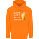 Always Look on the Bright Cider Life Funny Mens 80% Cotton Hoodie Orange