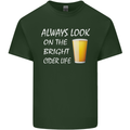 Always Look on the Bright Cider Life Funny Mens Cotton T-Shirt Tee Top Forest Green