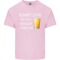 Always Look on the Bright Cider Life Funny Mens Cotton T-Shirt Tee Top Light Pink