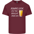 Always Look on the Bright Cider Life Funny Mens Cotton T-Shirt Tee Top Maroon