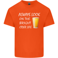 Always Look on the Bright Cider Life Funny Mens Cotton T-Shirt Tee Top Orange