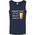 Always Look on the Bright Cider Life Funny Mens Vest Tank Top Navy Blue