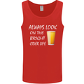 Always Look on the Bright Cider Life Funny Mens Vest Tank Top Red