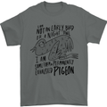 Always Tired Fatigued Exhausted Pigeon Funny Mens T-Shirt 100% Cotton Charcoal