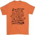 Always Tired Fatigued Exhausted Pigeon Funny Mens T-Shirt 100% Cotton Orange