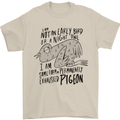 Always Tired Fatigued Exhausted Pigeon Funny Mens T-Shirt 100% Cotton Sand
