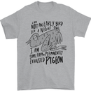 Always Tired Fatigued Exhausted Pigeon Funny Mens T-Shirt 100% Cotton Sports Grey