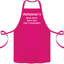 Alzheimers Been There Can't Remember Funny Cotton Apron 100% Organic Pink