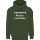 Alzheimers Been There Can't Remember Funny Mens 80% Cotton Hoodie Forest Green