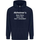 Alzheimers Been There Can't Remember Funny Mens 80% Cotton Hoodie Navy Blue