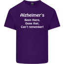 Alzheimers Been There Can't Remember Funny Mens Cotton T-Shirt Tee Top Purple