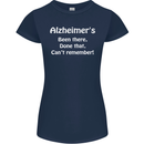 Alzheimers Been There Can't Remember Funny Womens Petite Cut T-Shirt Navy Blue