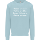 Alzheimers Cheese on Toast Funny Slogan Kids Sweatshirt Jumper Light Blue