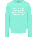 Alzheimers Cheese on Toast Funny Slogan Kids Sweatshirt Jumper Peppermint