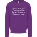 Alzheimers Cheese on Toast Funny Slogan Kids Sweatshirt Jumper Purple