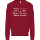 Alzheimers Cheese on Toast Funny Slogan Kids Sweatshirt Jumper Red